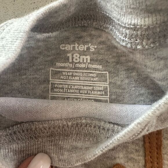 Carters Holiday Christmas Reindeer pajamas 2 piece matching set 18 months - Picture 4 of 8